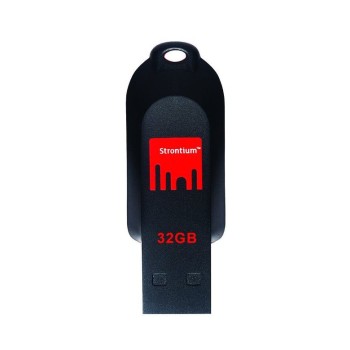 Strontium Pollex USB 32 GB Flash Drive (Black, Red)